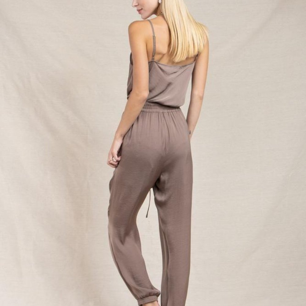 Naked Zebra Tan Jumpsuit